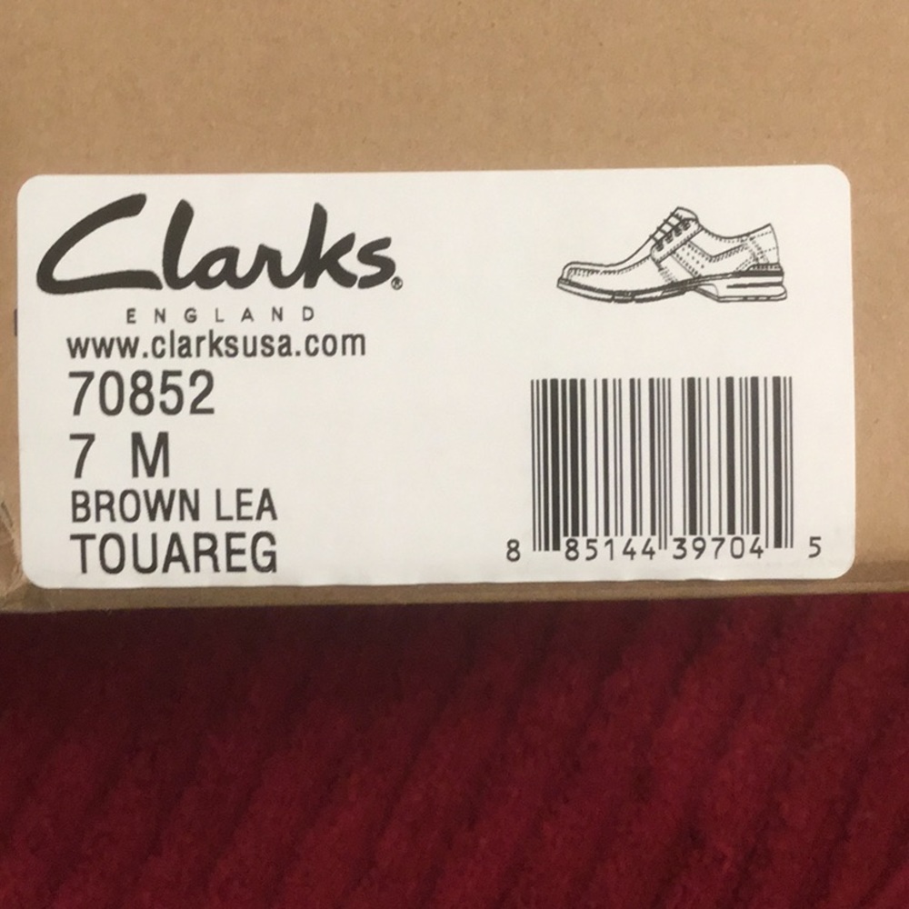 Clarks Brown Two-Tone Leather Oxfords - Picture 4 of 4